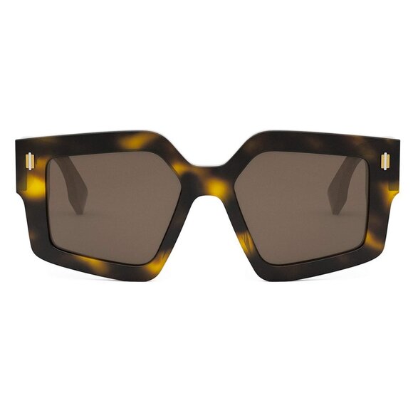 NEW FENDI SUNGLASSES, WOMEN HAVANA EYEWEAR FEDNI FE40162F 52E - Picture 1 of 3